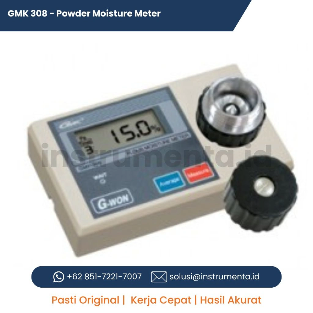 Distributor Powder Moisture Meter G-WON GMK-308 Alat Ukur Kadar Air Tepung dan Bubuk Industri Digital